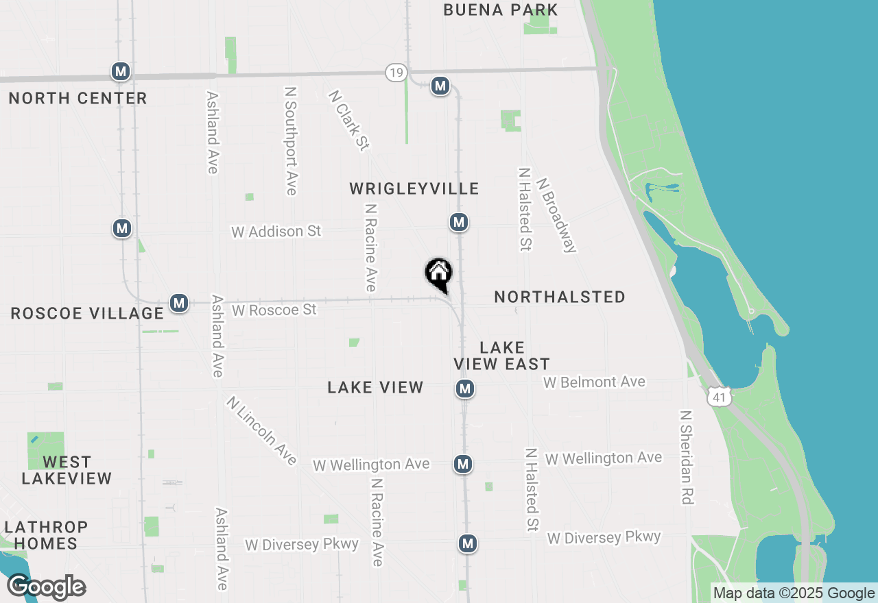 Map of 1014 W Roscoe Street #3R, Chicago, IL 60657