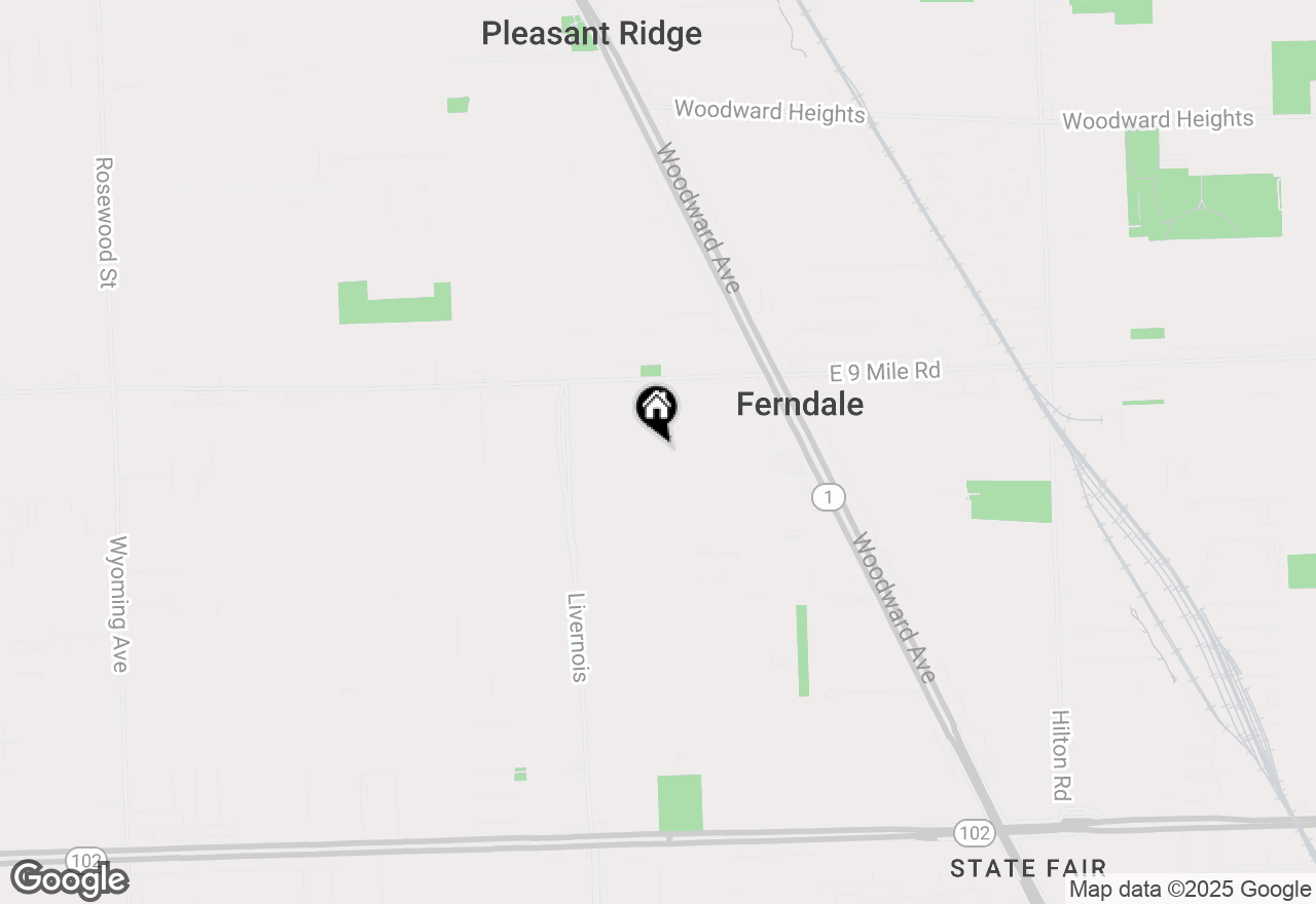 Map of 510 Albany Street, Ferndale, MI 48220