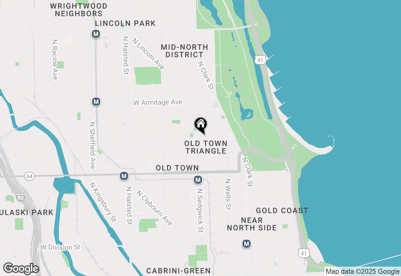 Map of 1761 N Sedgwick Street #1S, Chicago, IL 60614