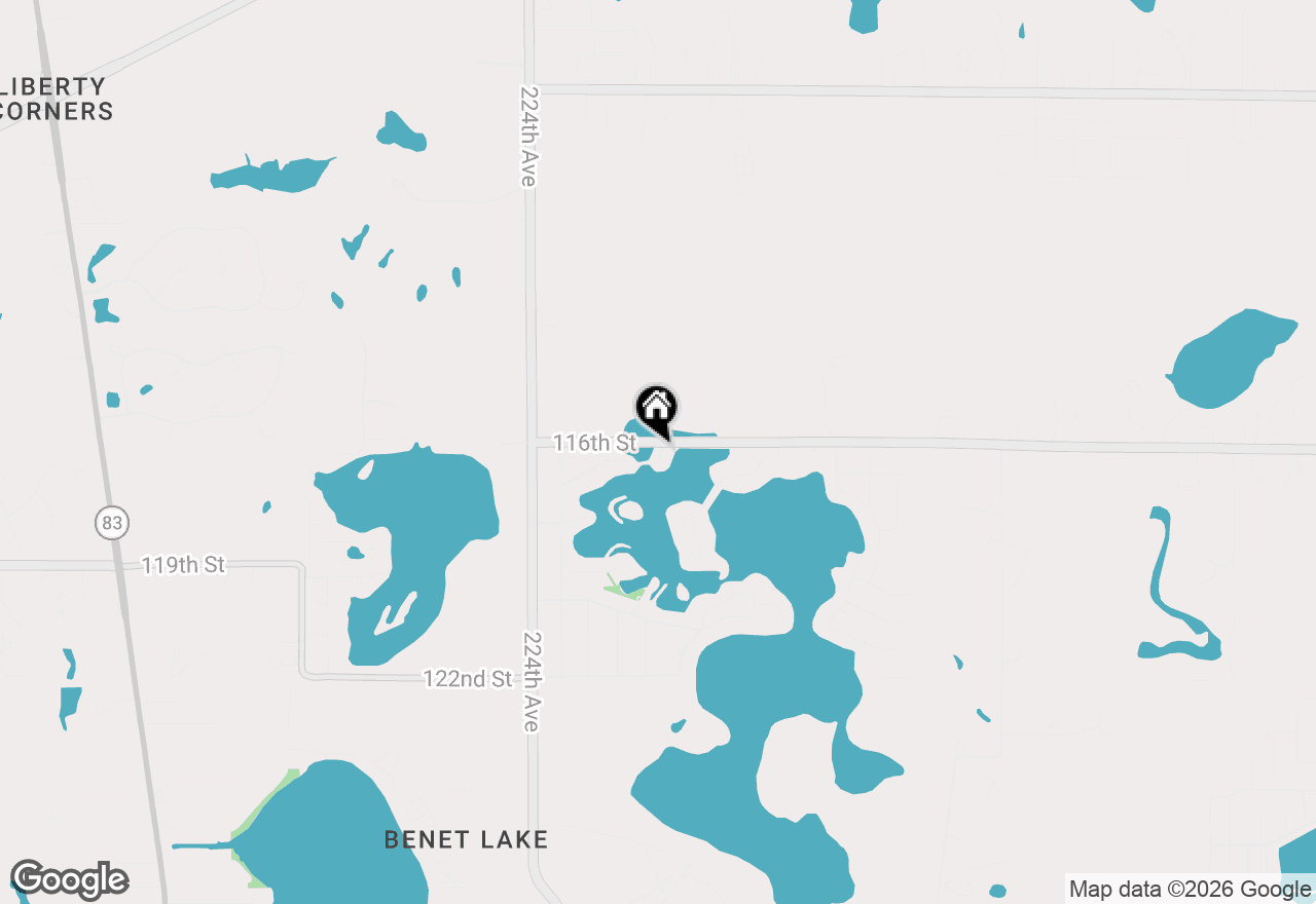 Map of 21943 116th St, Bristol, WI 53104