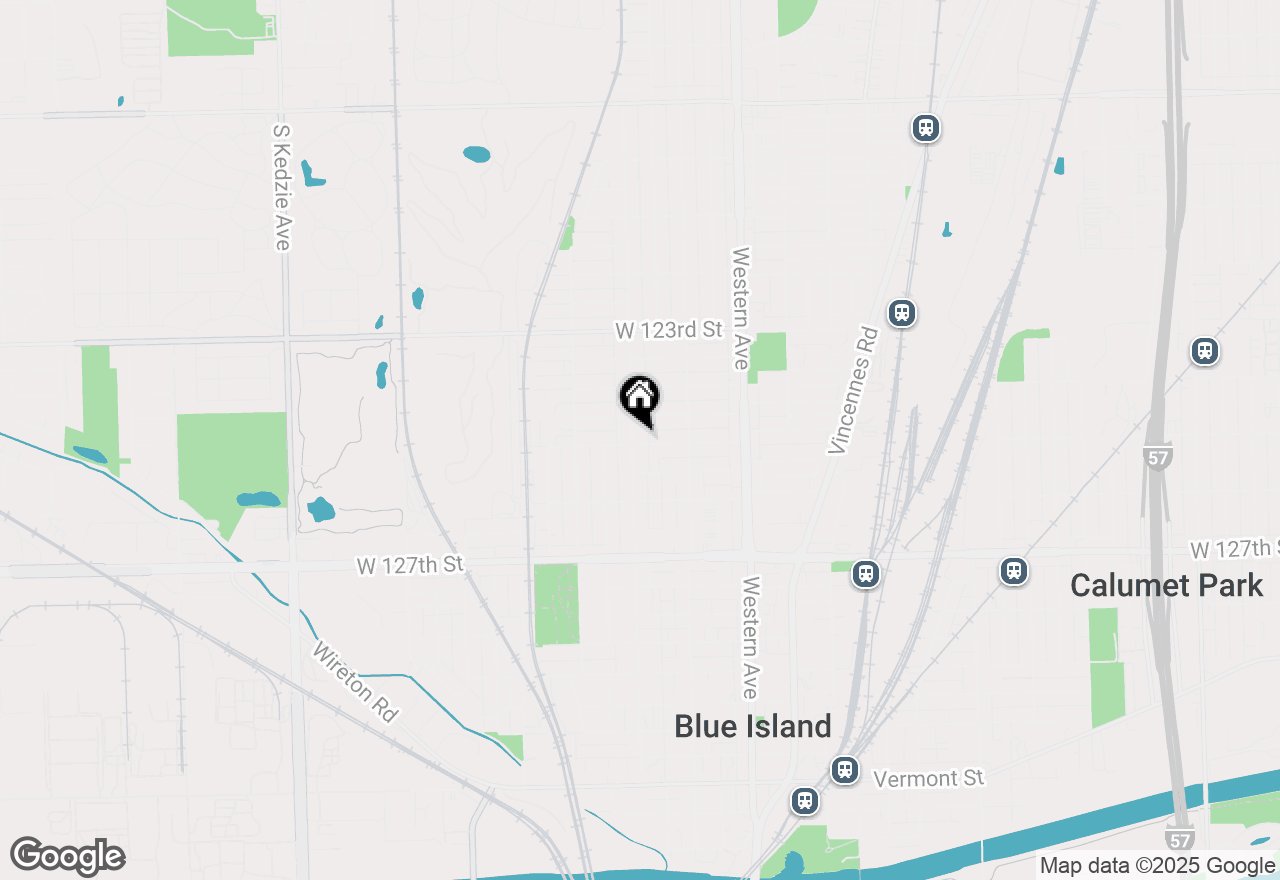 Map of (Address confidential), Blue Island, Illinois 60406