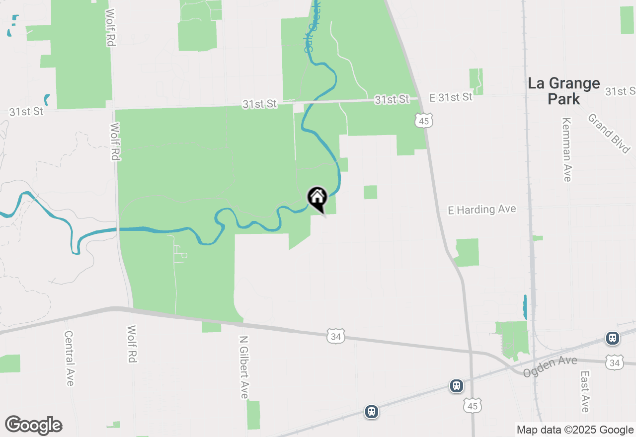 Map of 638 N Edgewood Avenue, La Grange Park, IL 60526