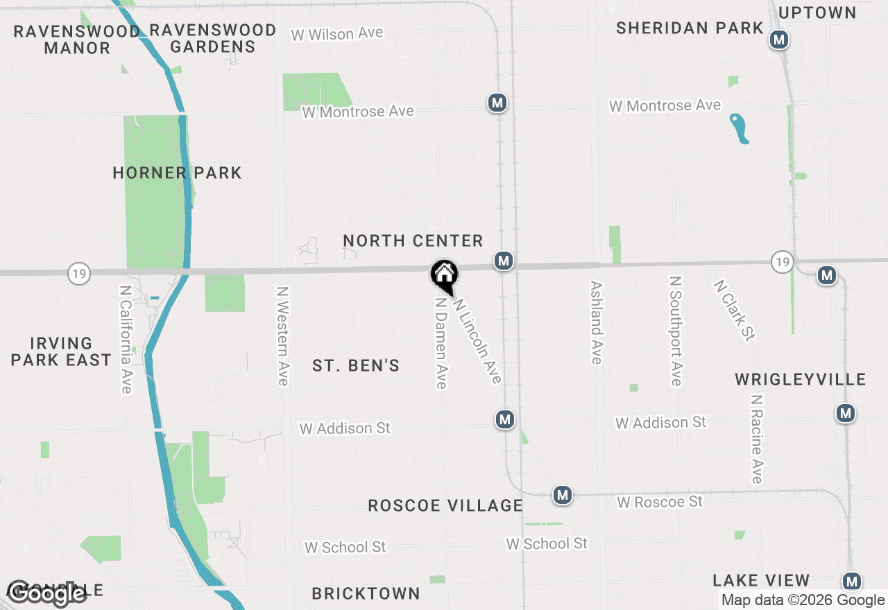 Map of 1958 W Byron Street #2, Chicago, IL 60613