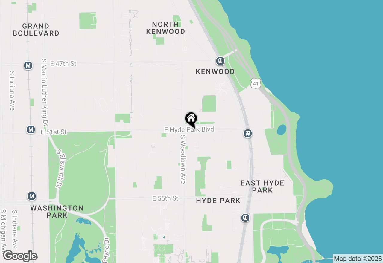 Map of 1223 E Hyde Park Boulevard #3, Chicago, IL 60615