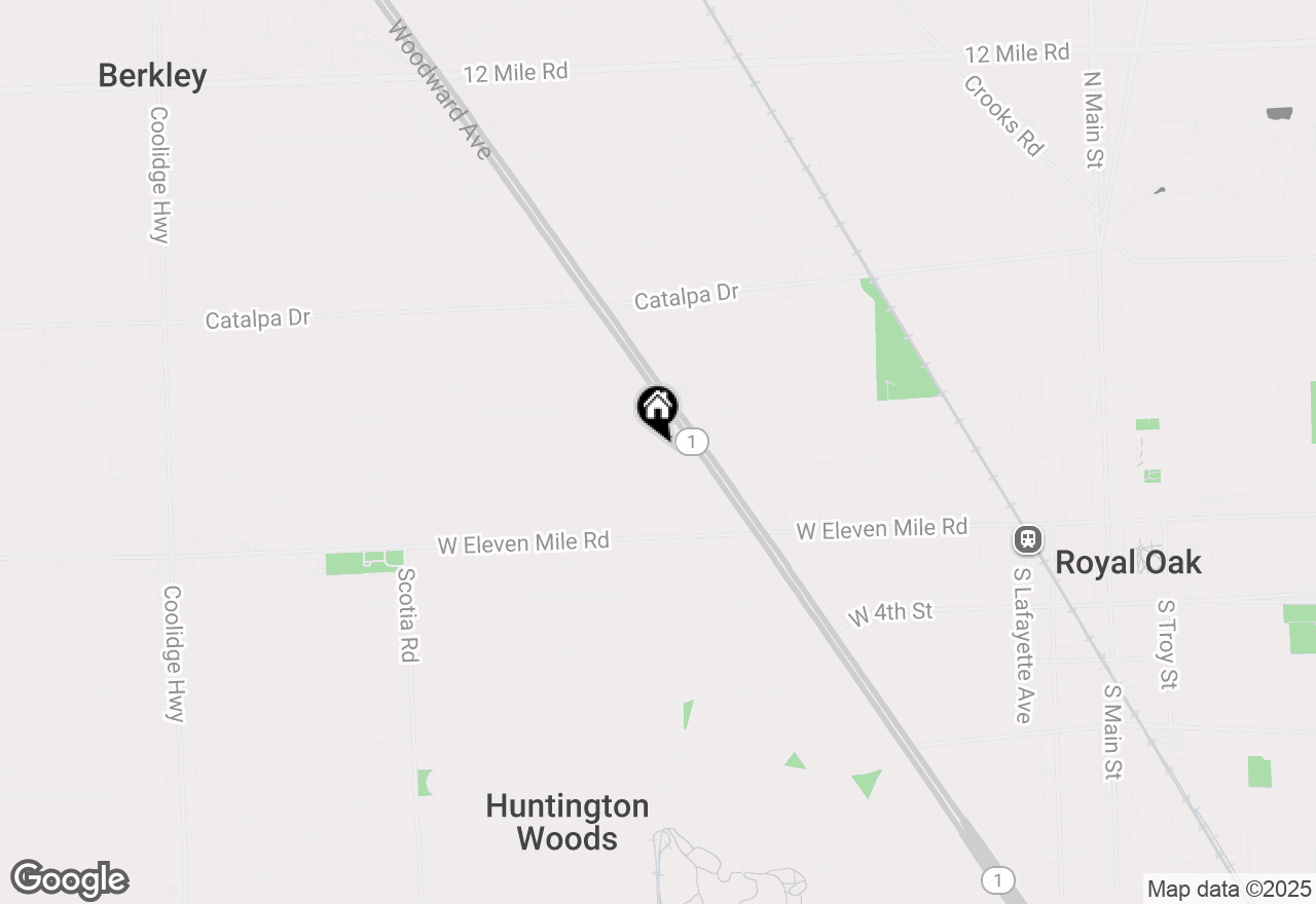 Map of 852 Cambridge Road, Berkley, MI 48072