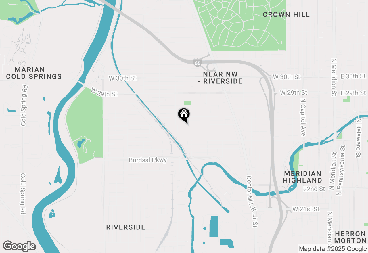 Map of 1039 W Roache Street, Indianapolis, IN 46208