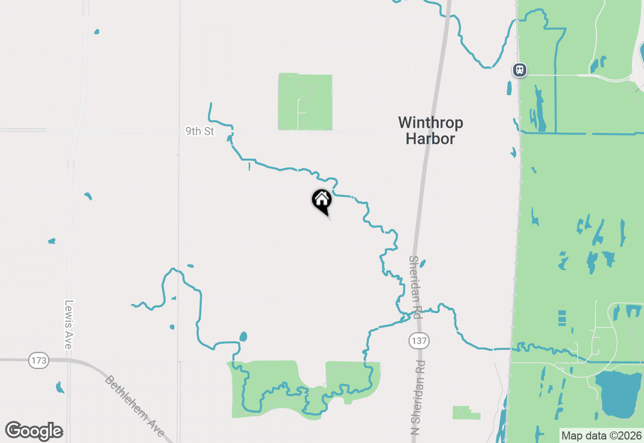 Map of 1205 Pennsylvania Avenue, Winthrop Harbor, IL 60096
