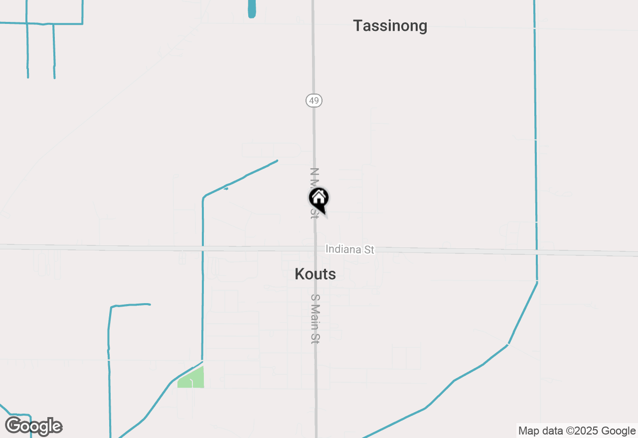 Map of 302 N Main Street, Kouts, IN 46347