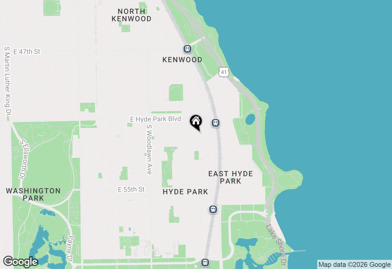 Map of 5201 S Blackstone Avenue #1W, Chicago, IL 60615