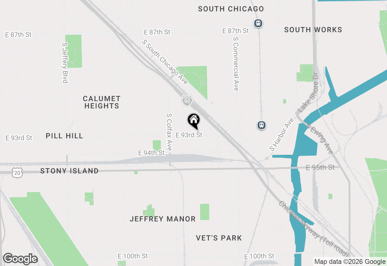 Map of 2714 E 93rd Street, Chicago, IL 60617