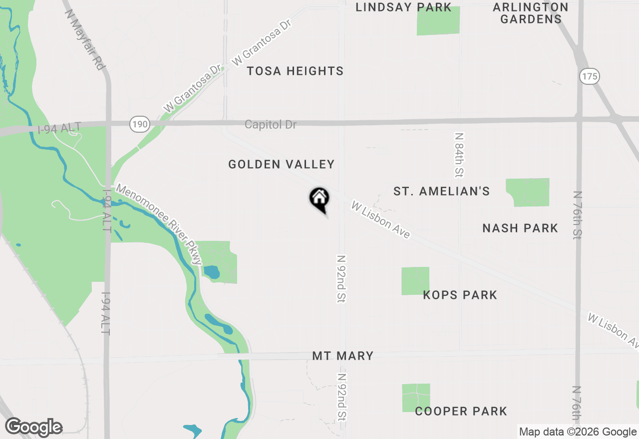Map of 3612 N 94th St, Milwaukee, WI 53222