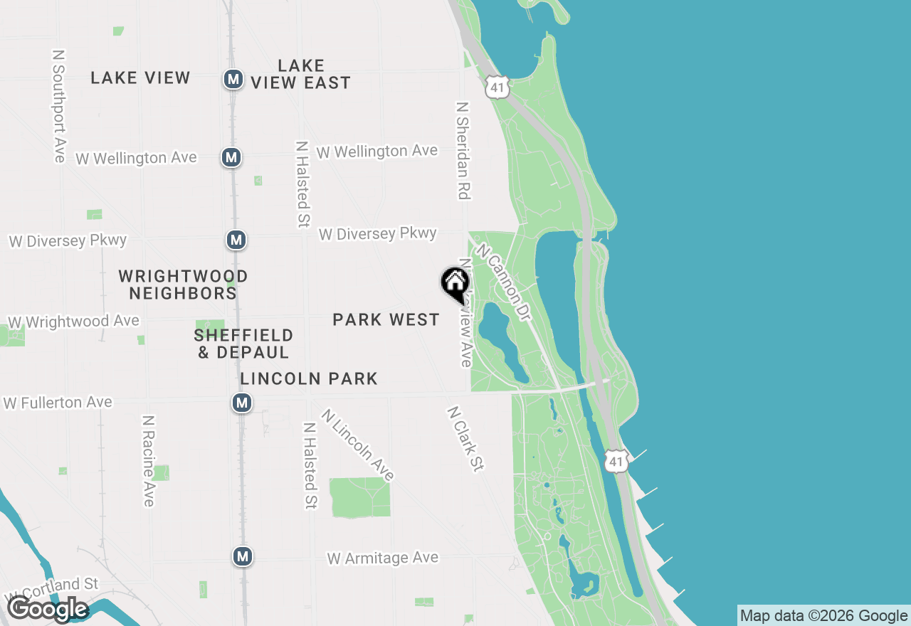 Map of 2550 N Lakeview Avenue #N1904, Chicago, IL 60614