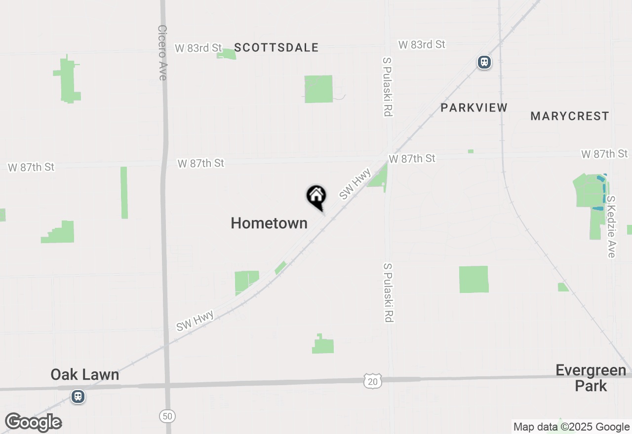 Map of 8833 S Corcoran Road, Hometown, IL 60456