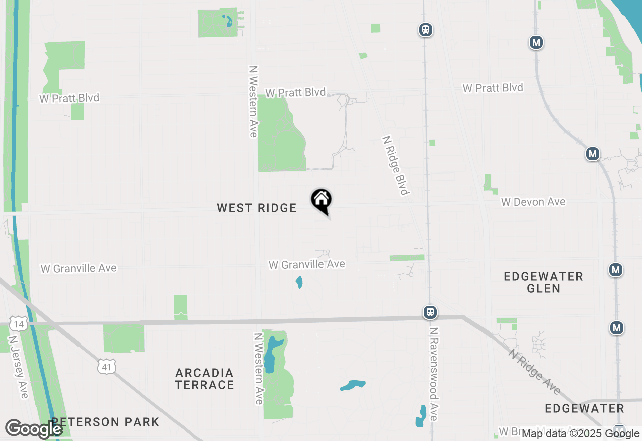 Map of 2151 W Highland Avenue #1S, Chicago, IL 60645