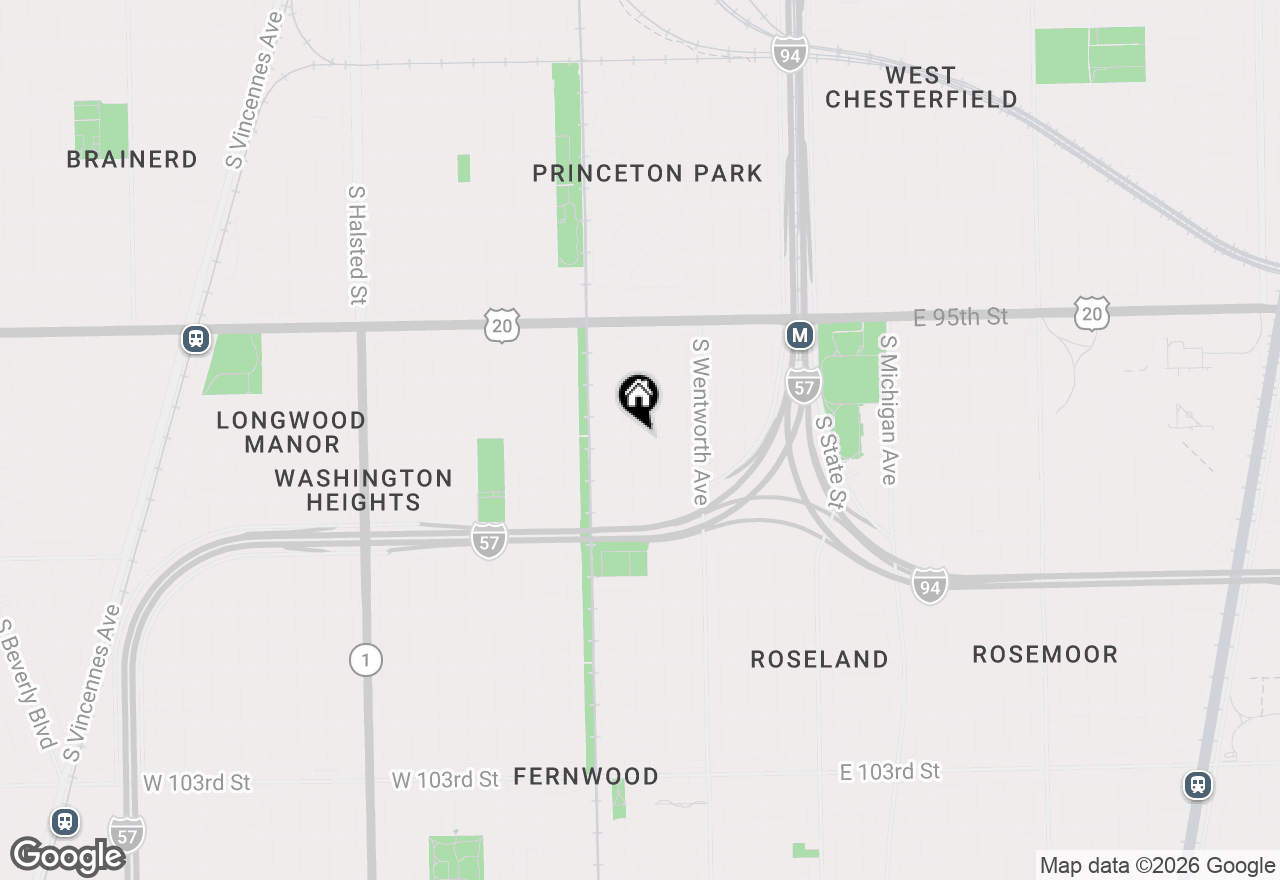 Map of 9700 S Princeton Avenue, Chicago, IL 60628