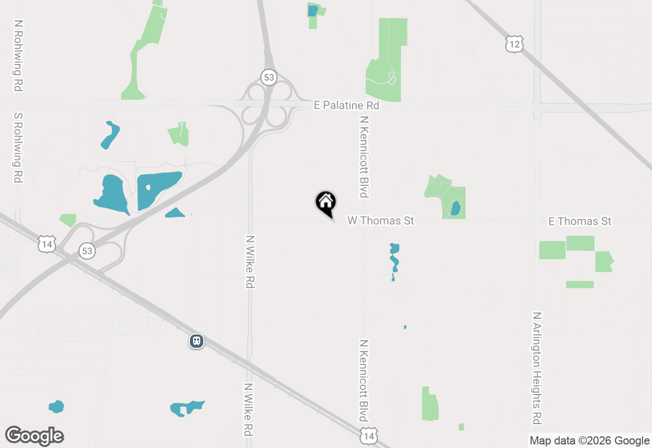Map of 1207 W Thomas Street, Arlington Heights, IL 60004