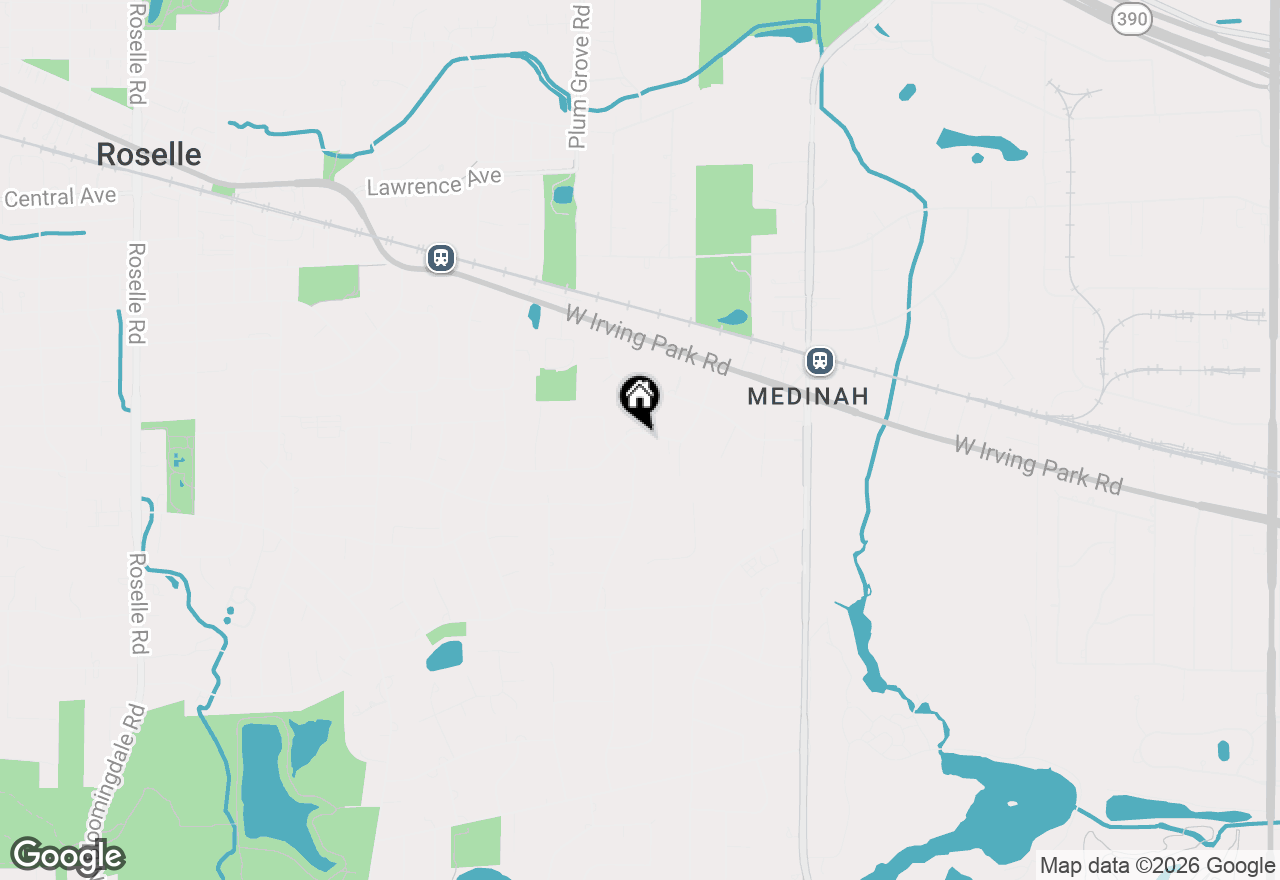 Map of 911 Sunnyside Road, Roselle, IL 60172