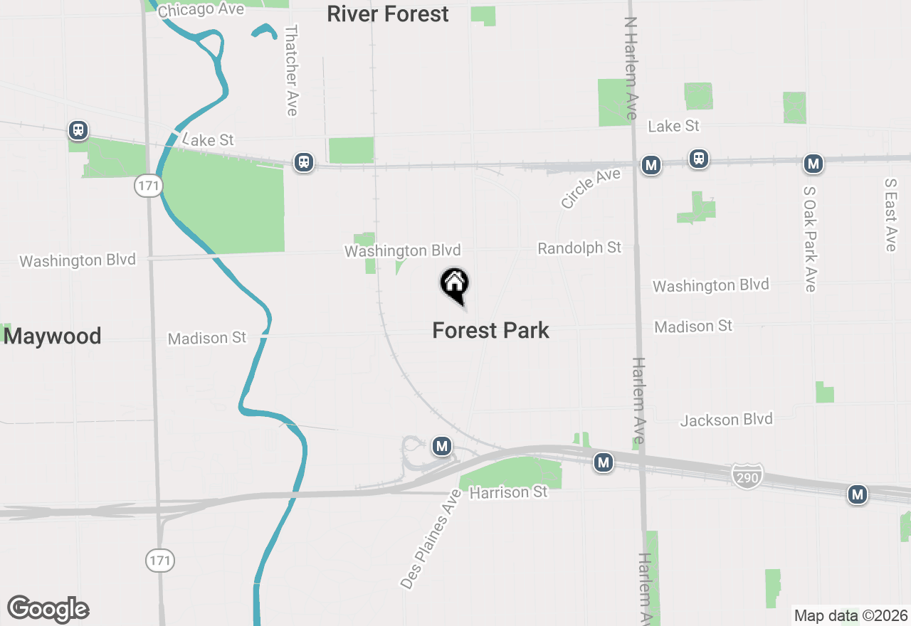 Map of 17 Ashland Avenue, River Forest, IL 60305