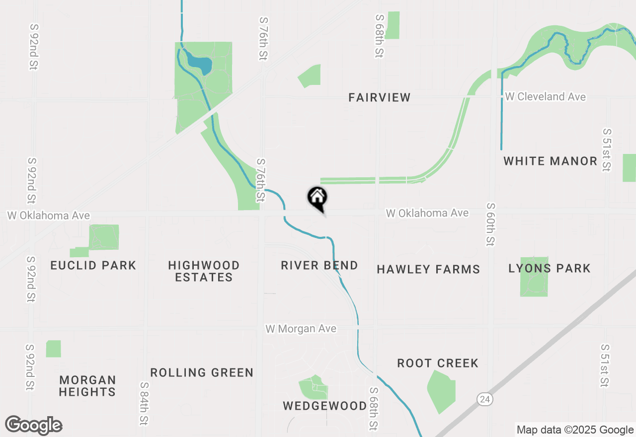 Map of 7221 W Oklahoma Ave, Milwaukee, WI 53219