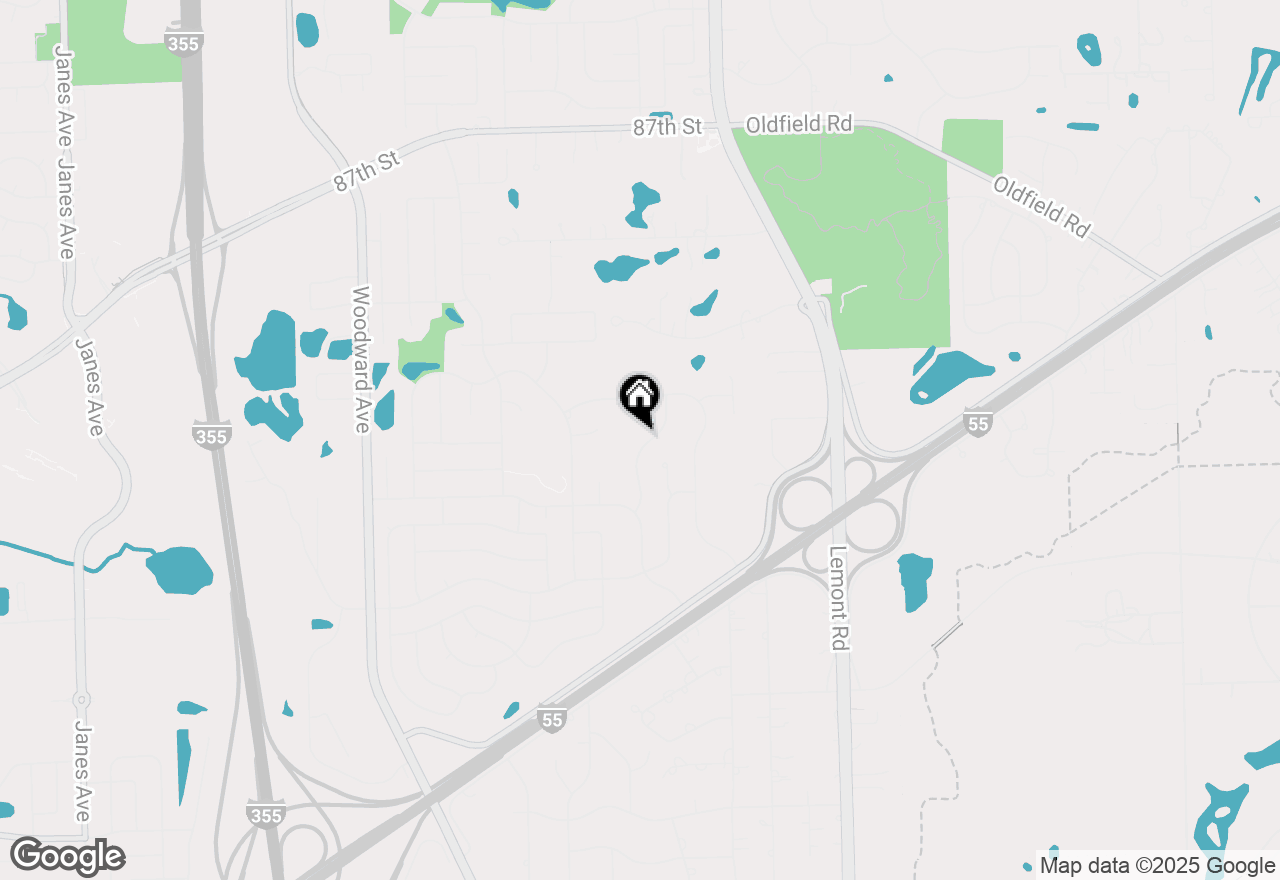 Map of 8970 Coppergate Road, Woodridge, IL 60517