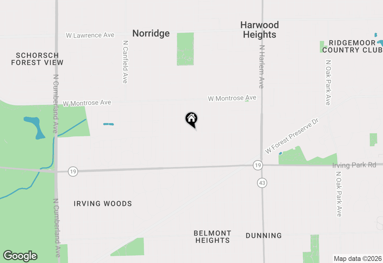 Map of 4204 N Oriole Avenue, Norridge, IL 60706