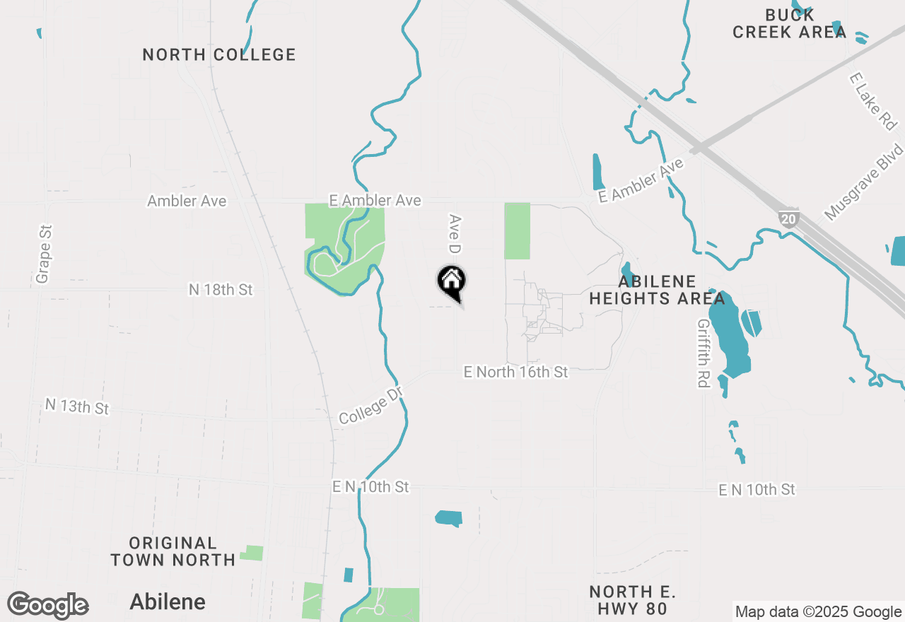 Map of 550 E North 18th Street, Abilene, TX 79601
