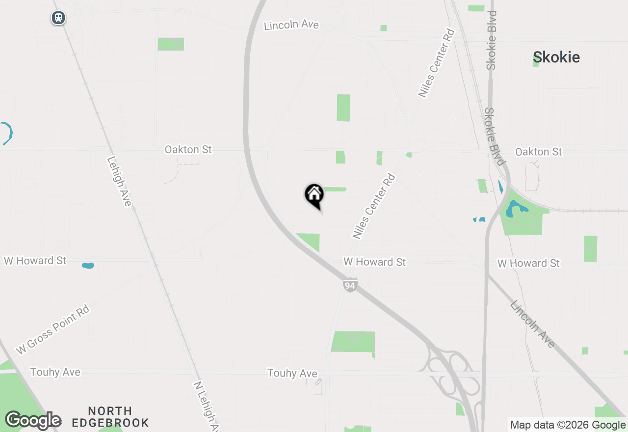 Map of 5408 Harvard Terrace, Skokie, IL 60077