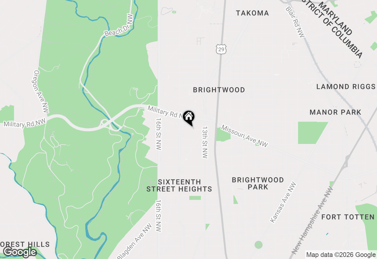 Map of 1357 Nicholson Street Nw #6, Washington, DC 20011