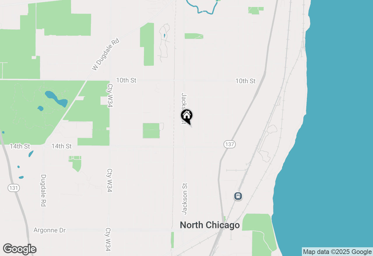 Map of 1243 Jackson Street, North Chicago, IL 60064