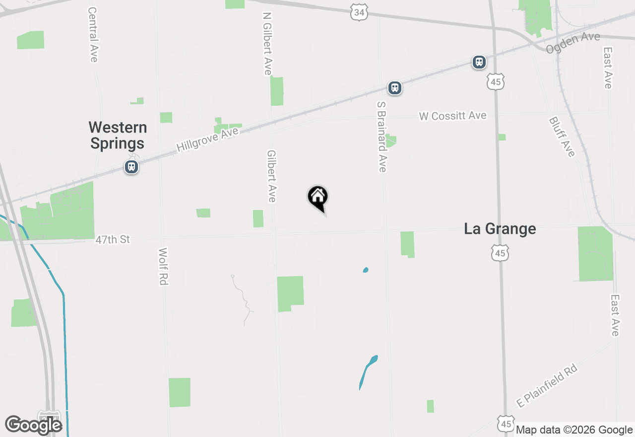 Map of 424 S Edgewood Avenue, La Grange, IL 60525