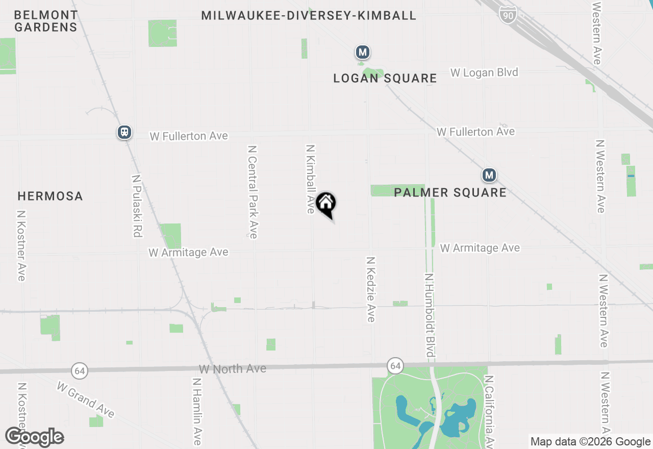 Map of 3307 W Dickens Avenue #A, Chicago, IL 60647