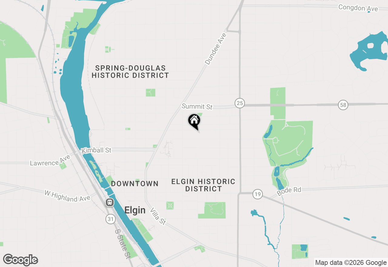 Map of 429 Ann Street, Elgin, IL 60120