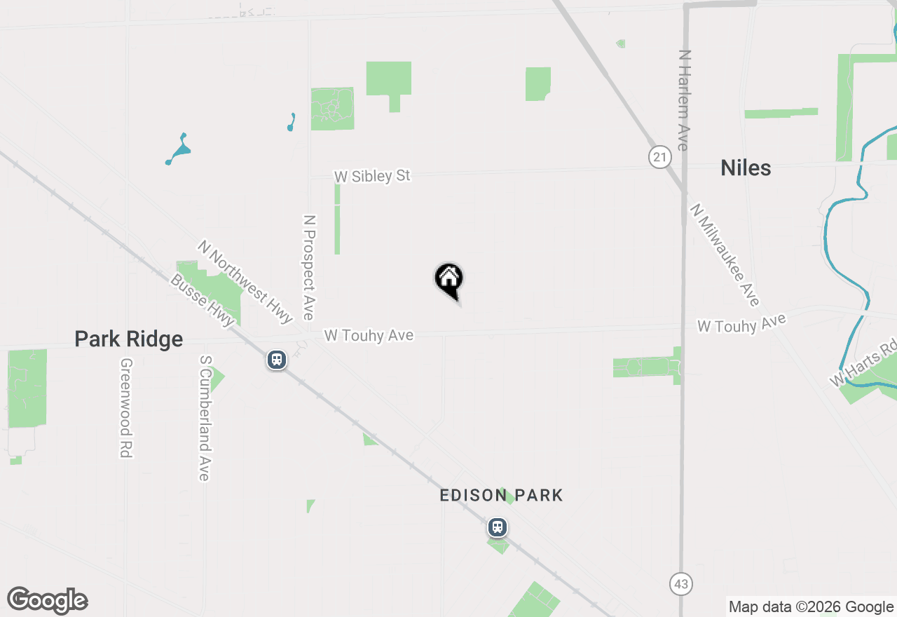 Map of 108 East Avenue, Park Ridge, IL 60068
