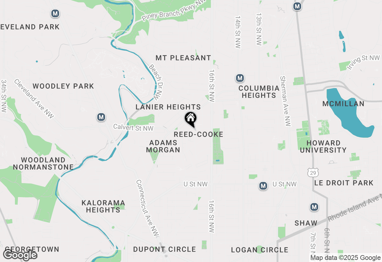 Map of 1714 Euclid Street Nw #2, Washington, DC 20009