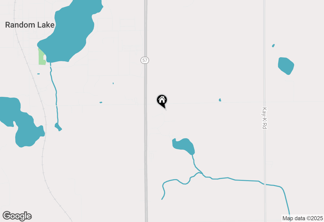 Map of 7277 Beech St, Random Lake, WI 53075