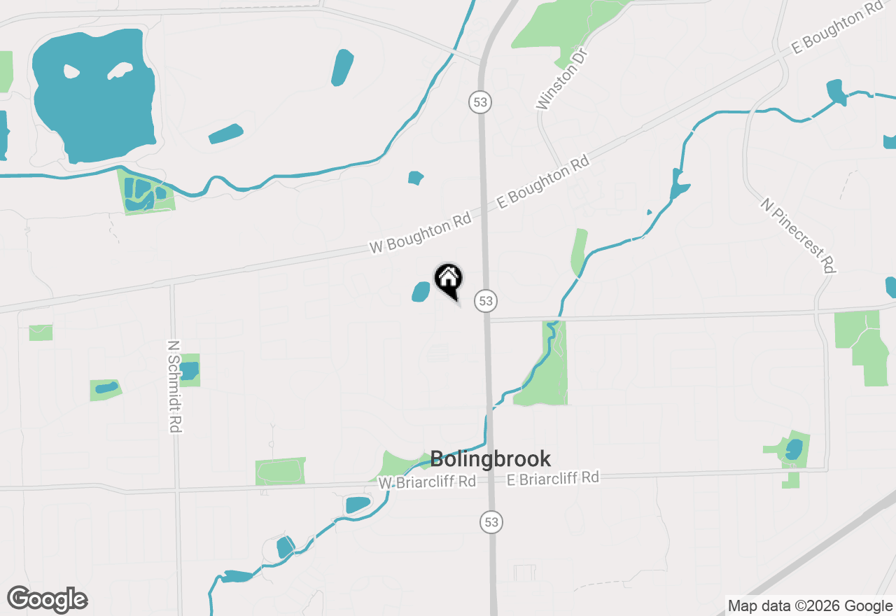Map of 165 Arrowhead Lane, Bolingbrook, IL 60440