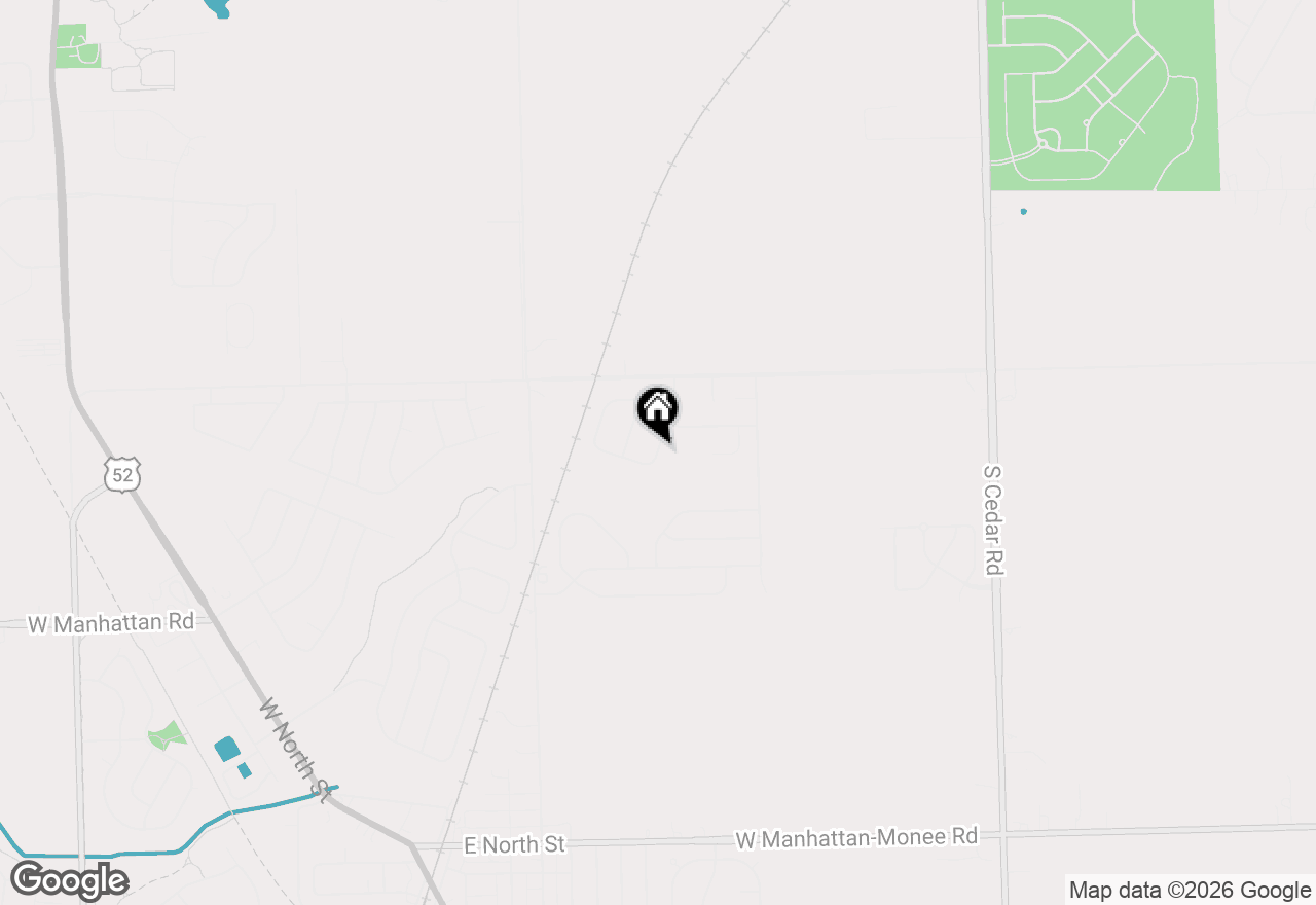 Map of 24813 Mccormick Way, Manhattan, IL 60442