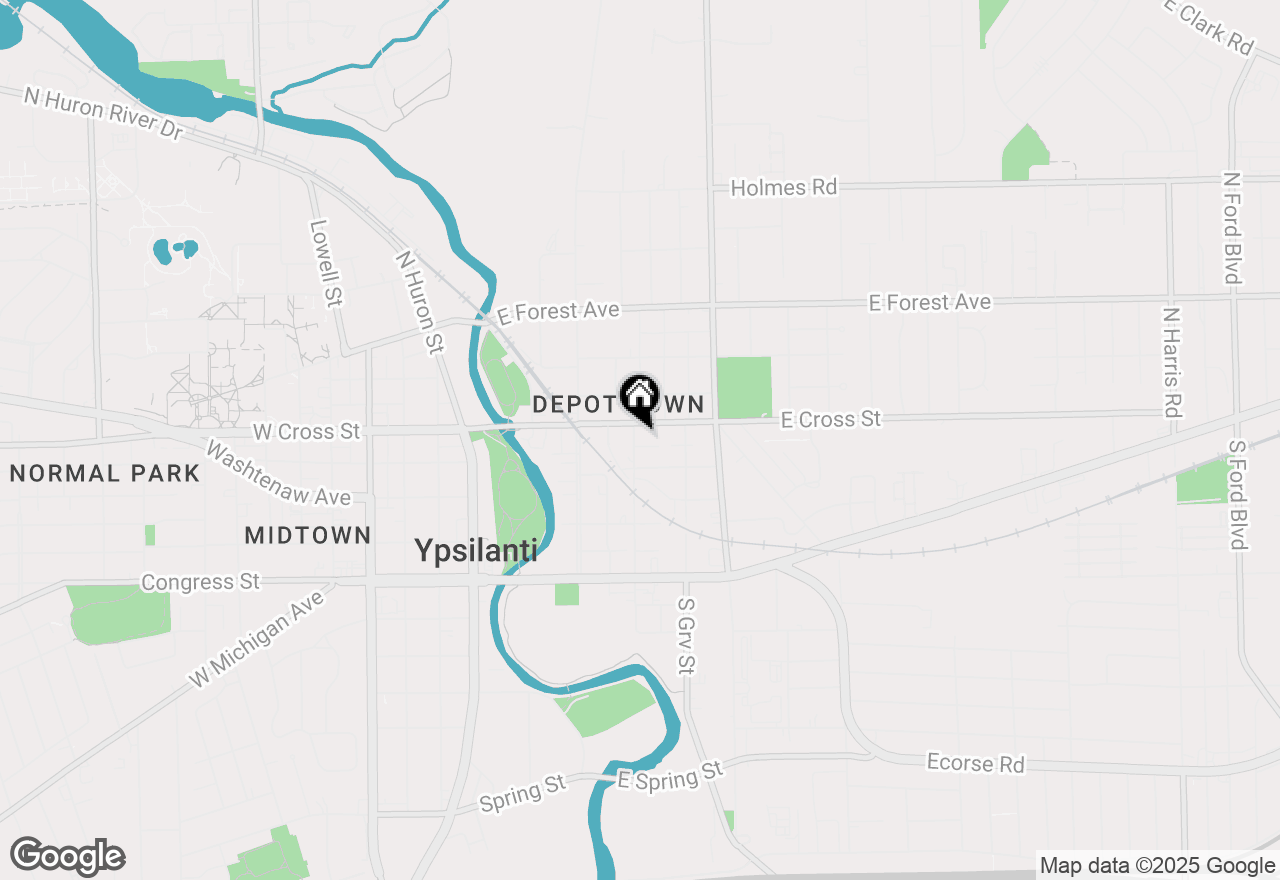 Map of 318 N Park Street, Ypsilanti, MI 48198
