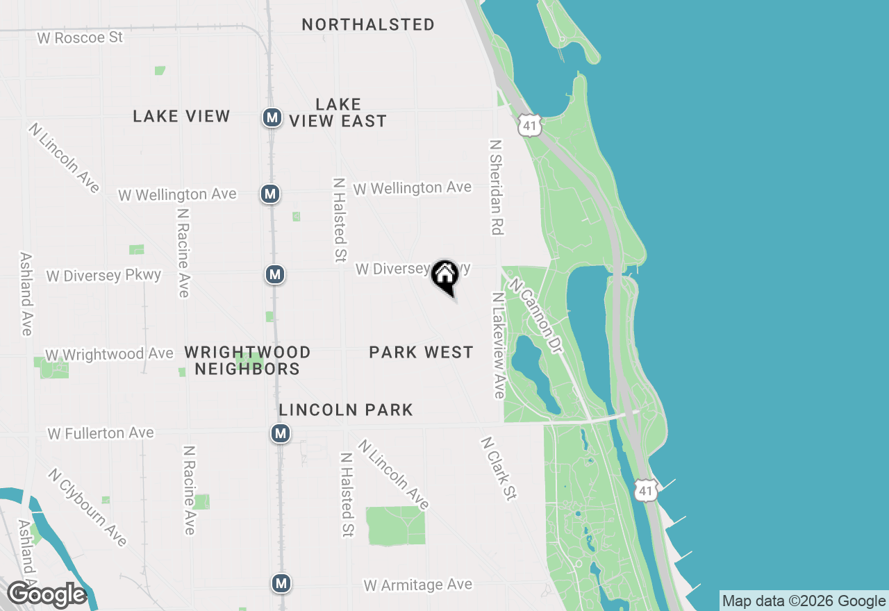 Map of 2728 N Hampden Court #2001, Chicago, IL 60614
