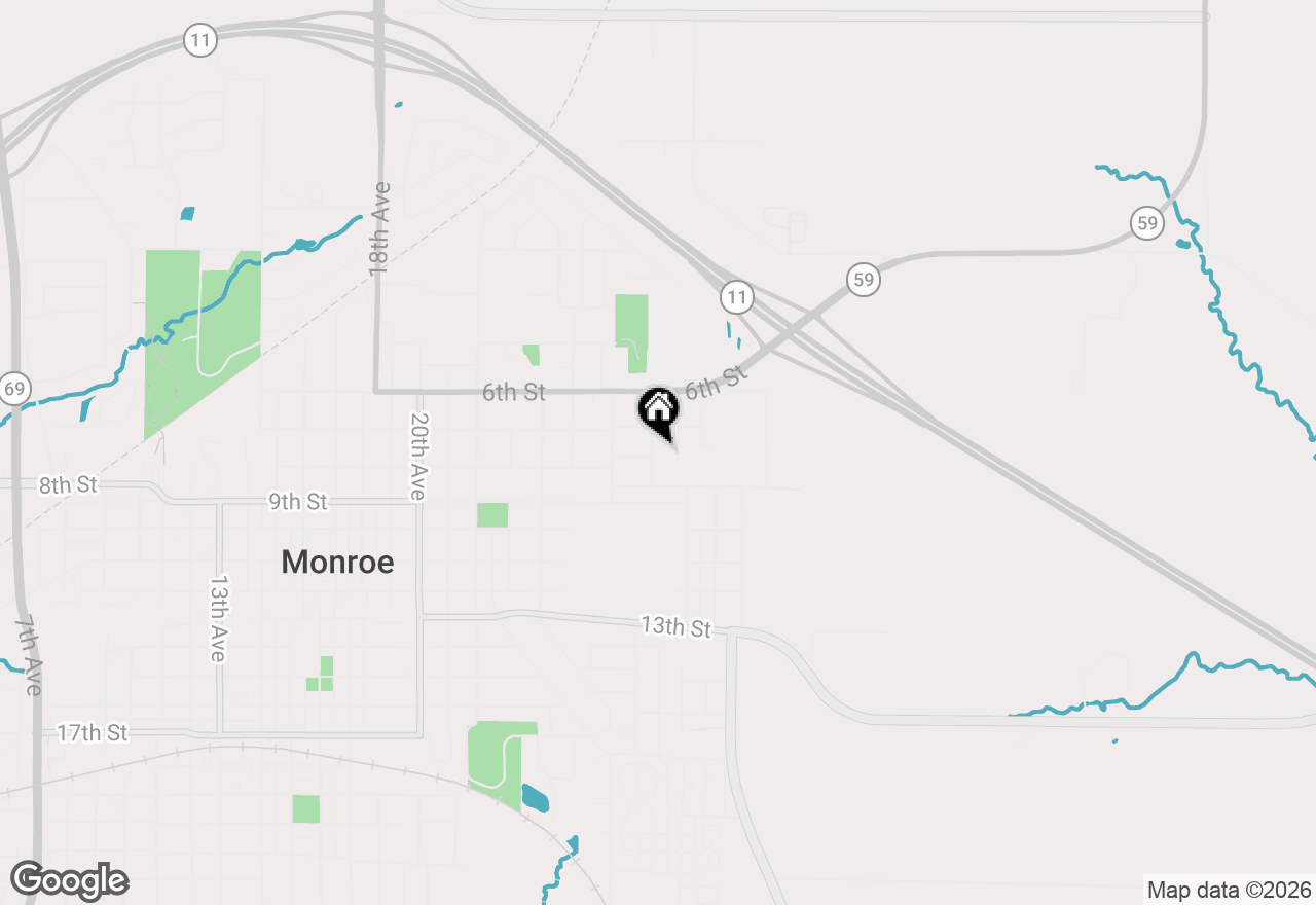 Map of 726 28th Avenue, Monroe, WI 53566