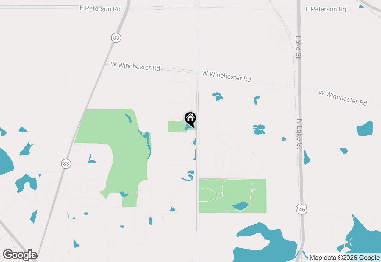 Map of 1724 Dorchester Court, Mundelein, IL 60060