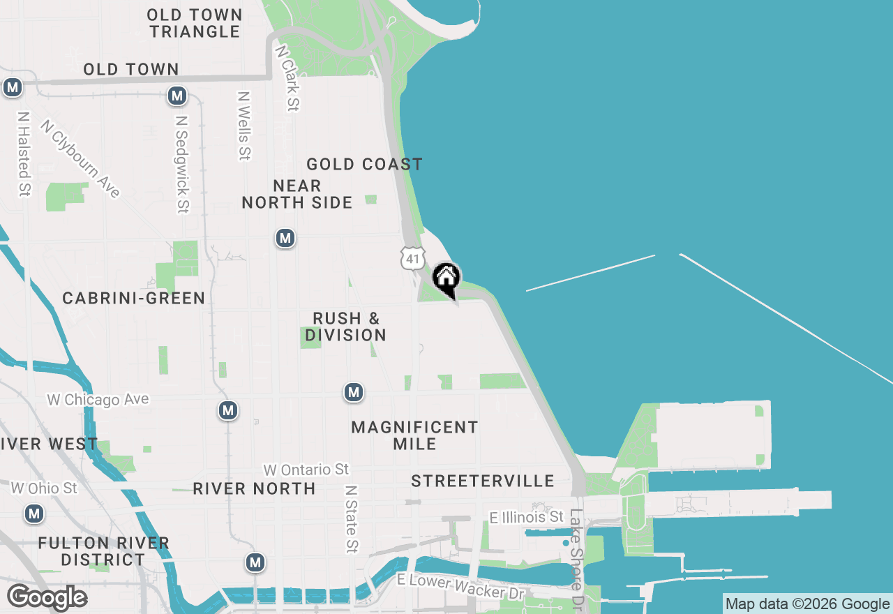 Map of 189 E Lake Shore Drive #1W, Chicago, IL 60611