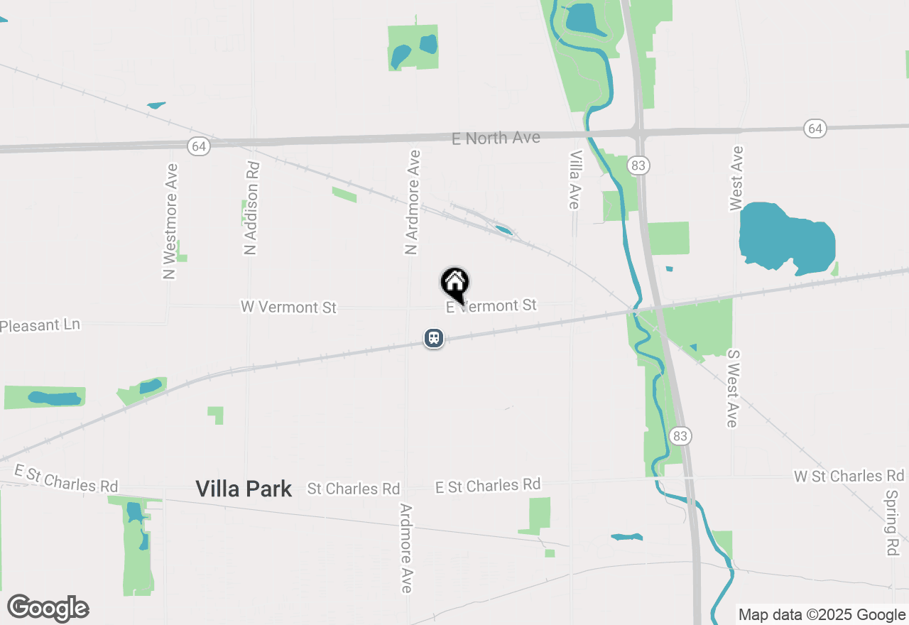 Map of 105 E Vermont Street, Villa Park, IL 60181
