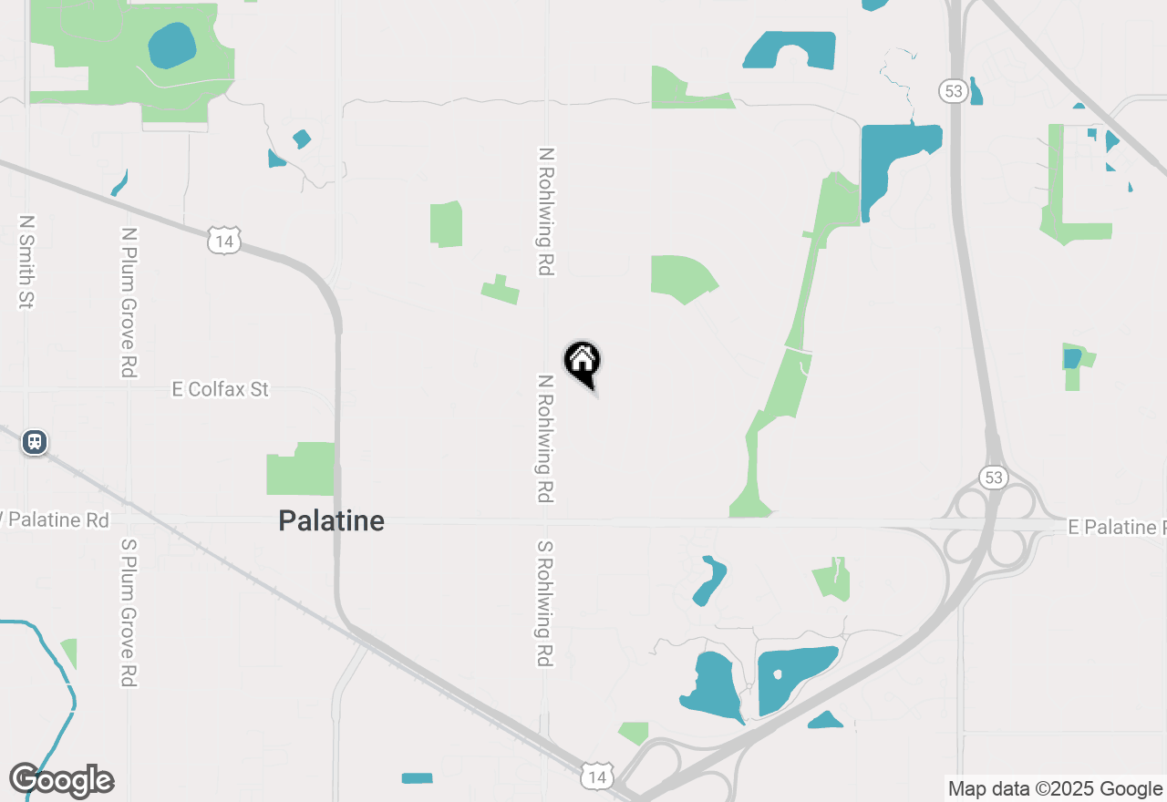 Map of 224 N Bissell Drive, Palatine, IL 60074
