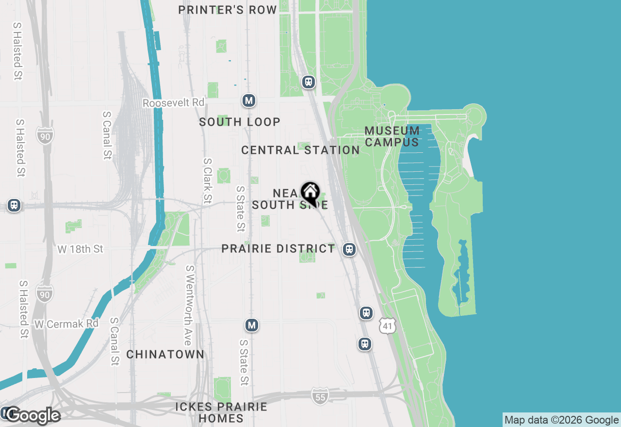 Map of 1600 S Prairie Avenue #1901, Chicago, IL 60616