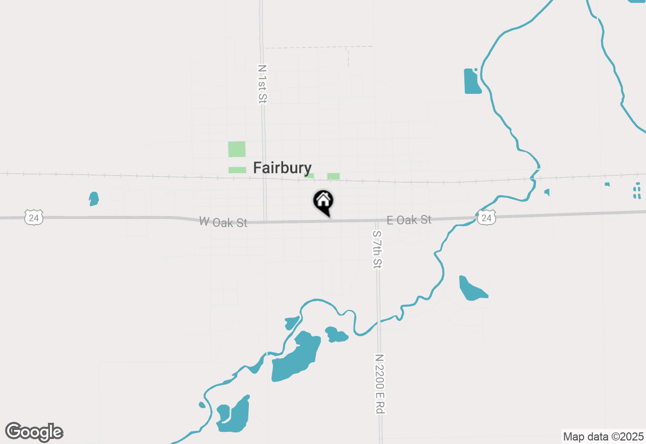Map of 407 S 4th Street, Fairbury, IL 61739