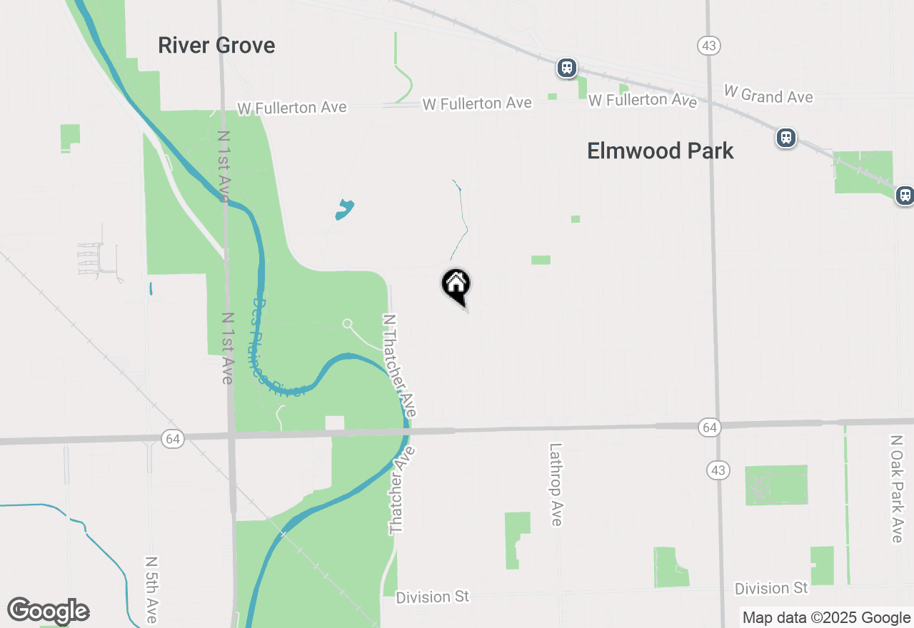 Map of 1845 N 78th Court, Elmwood Park, IL 60707