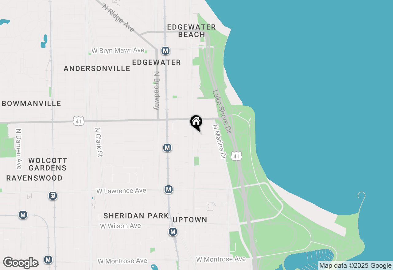 Map of 5047 N Sheridan Road #3S, Chicago, IL 60640