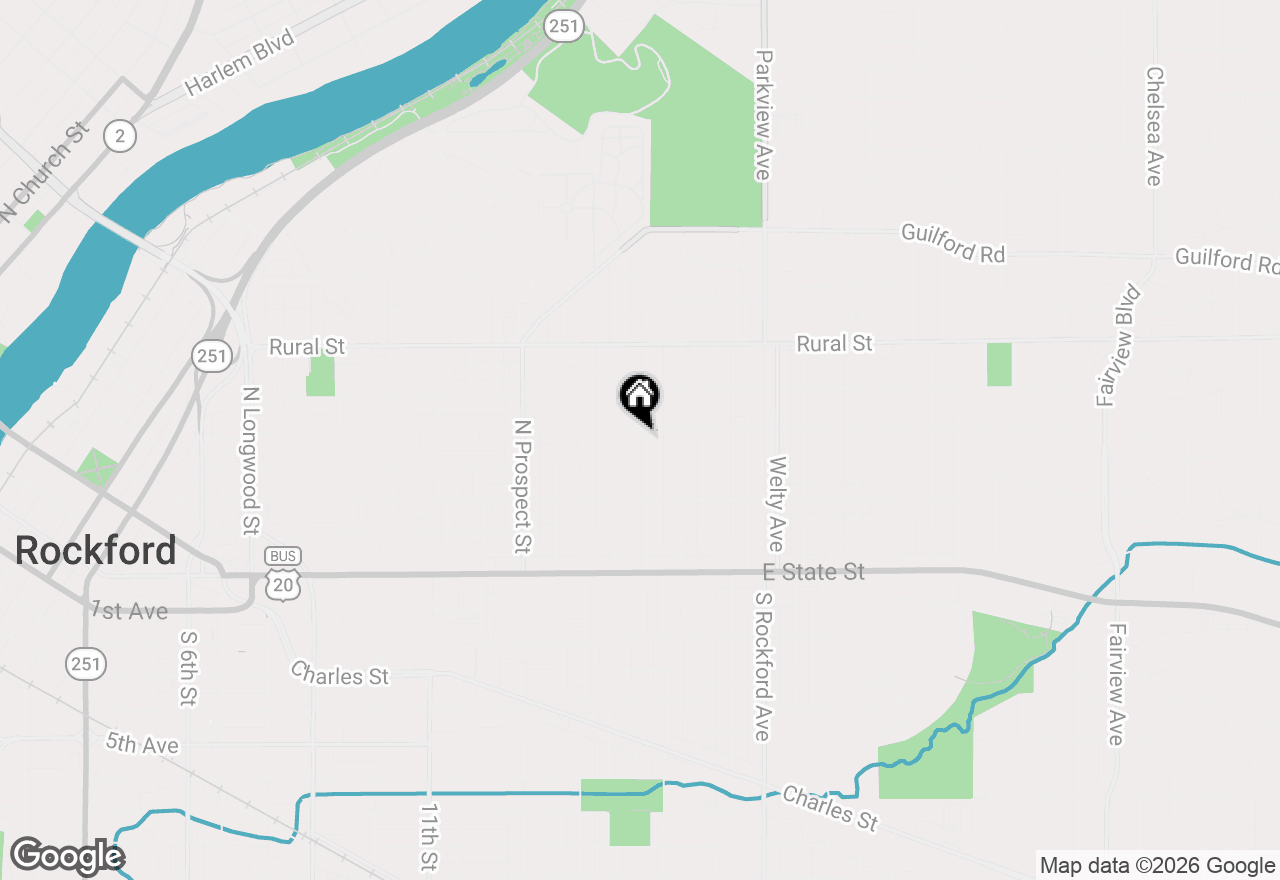 Map of 428 N London Avenue, Rockford, IL 61107