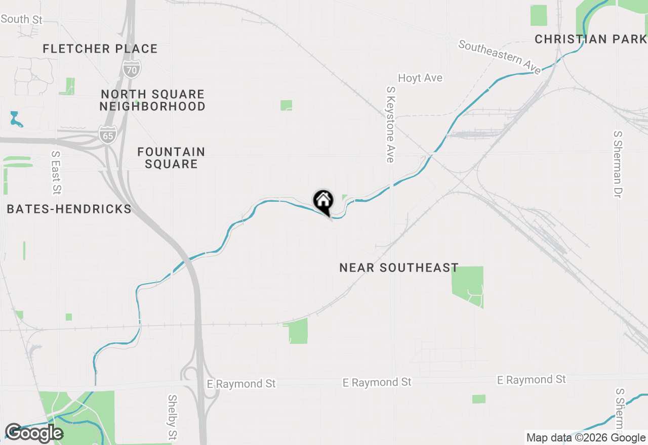Map of 1905-1907 E Pleasant Run Parkway South Drive, Indianapolis, IN 46203
